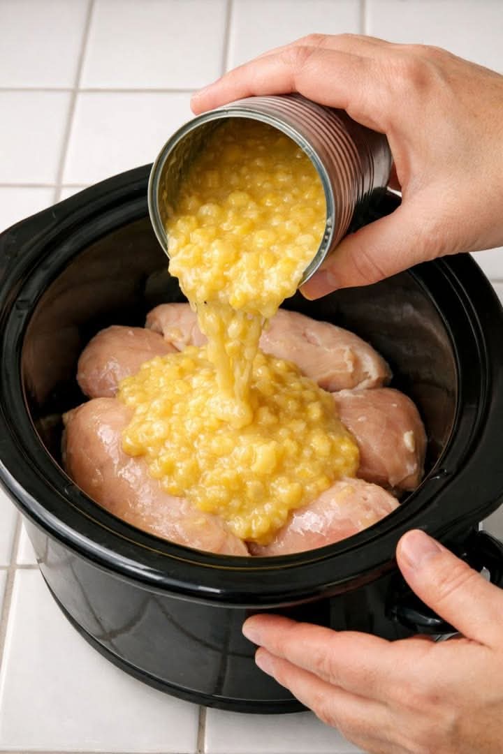 Chicken and Corn Dinner In Slow Cooker