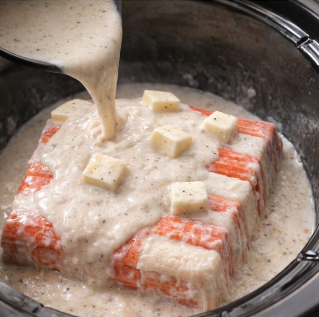Crab Melt in the Slow Cooker 4-Ingredient
