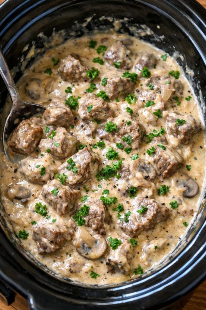 Cream Cheese Beef Slow Cooker