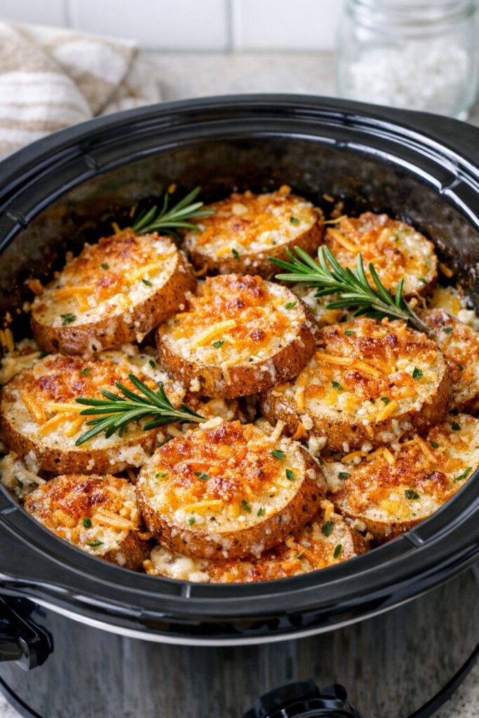 Crispy-Top Ranch Potatoes In Slow Cooker