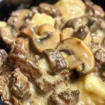 Crockpot Beef Tips & Mushrooms