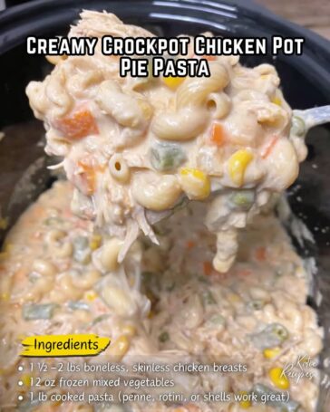 Crockpot Chicken Pot Pie Pasta