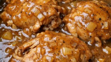 Depression Era Chicken Gravy Slow Cooker 4-Ingredient