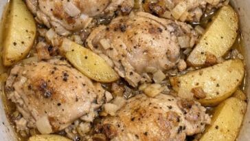 Depression Era Chicken & Potatoes Slow Cooker 4-Ingredient
