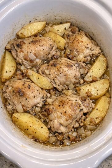 Depression Era Chicken & Potatoes Slow Cooker 4-Ingredient