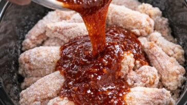 Dump frozen chicken wings Slow Cooker 3-Ingredient