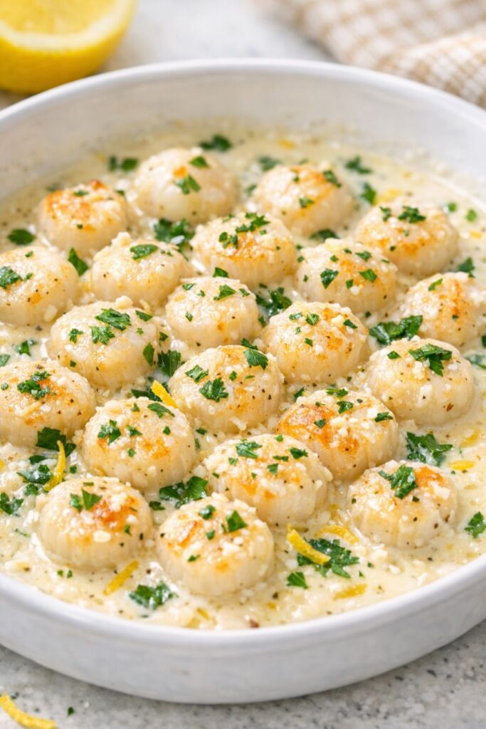 Easy Slow Cooker Bay Scallops — Only 5 Ingredients!