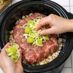 Easy Slow Cooker Leek Beef Dinner
