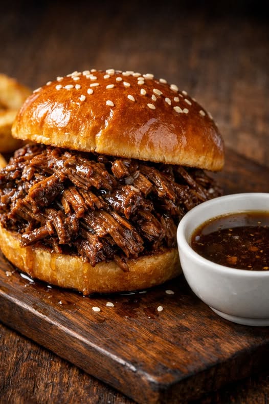 French Dip Sandwiches 5-Ingredient In Slow Cooker
