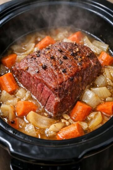 Ginger Ale Corned Beef-Tender-Slow Cooker