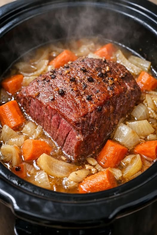 Ginger Ale Corned Beef-Tender-Slow Cooker