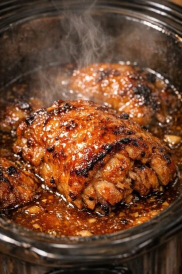 Golden Glazed Chicken Slow Cooker 4-Ingredient