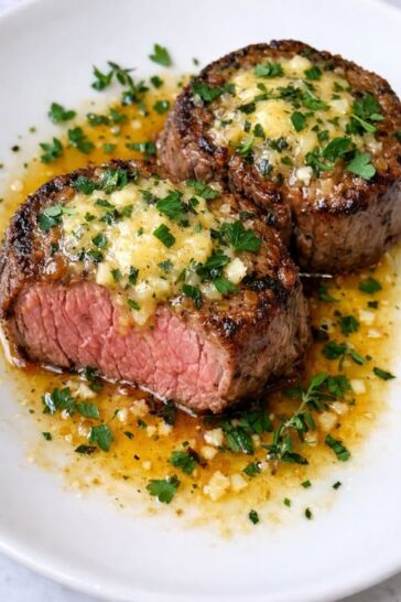 Herb Butter Filet Mignon Slow Cooker 4-Ingredient