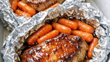 Honey Pork Chops in Foil Packets Slow Cooker