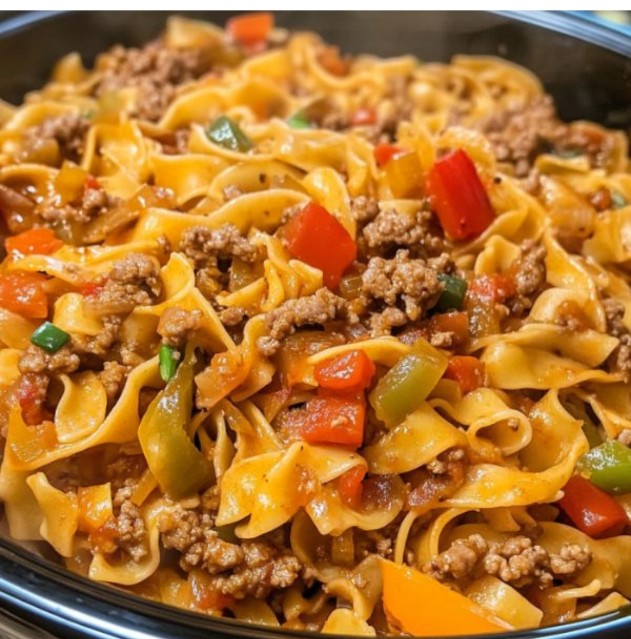 Italian Drunken Noodles Slow Cooker