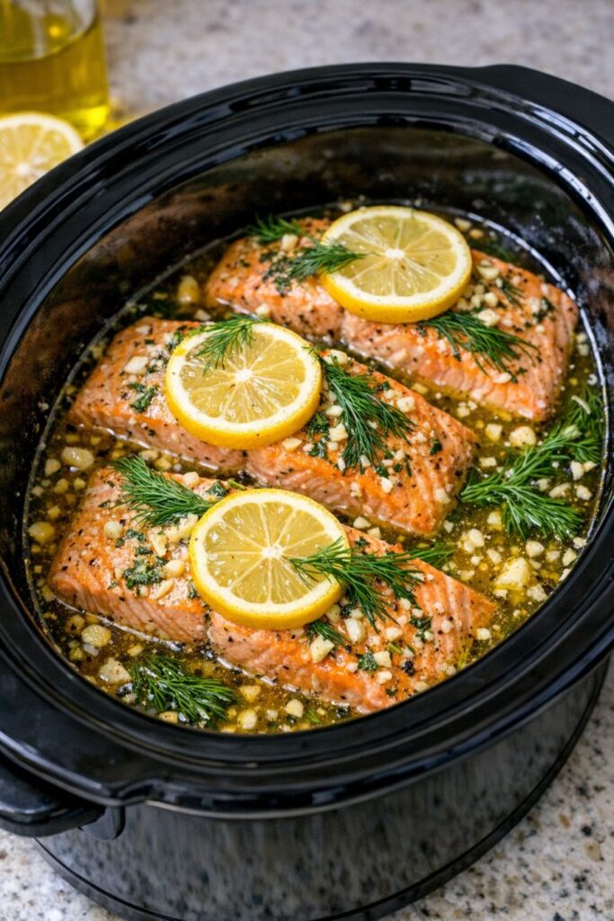 Lemon Dill Salmon (From Frozen) Slow Cooker