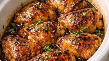Maple Dijon Chicken Thighs-4-Ingredient Slow Cooker