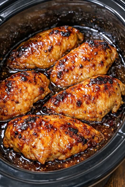 Maple Glazed Chicken Slow Cooker 3-Ingredient