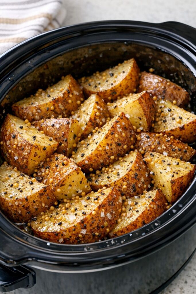 Mustard Seed Potatoes In Slow Cooker