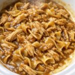 Poor Man Chicken and Gravy Noodles Slow Cooker 3-Ingredient