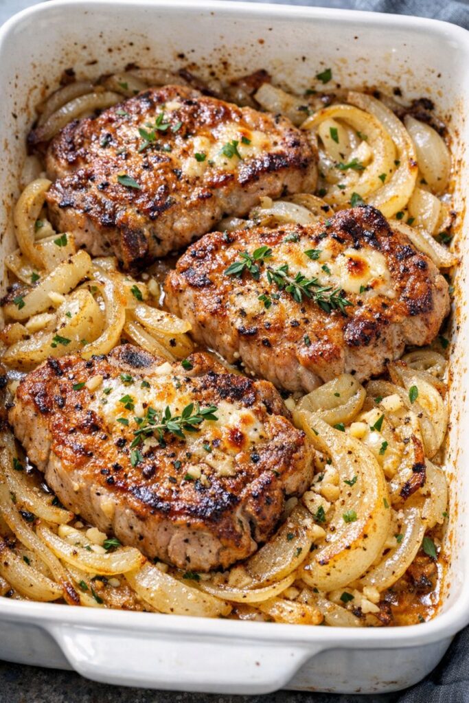 Pork Chop & Onion Bake Oven 5-Ingredient.