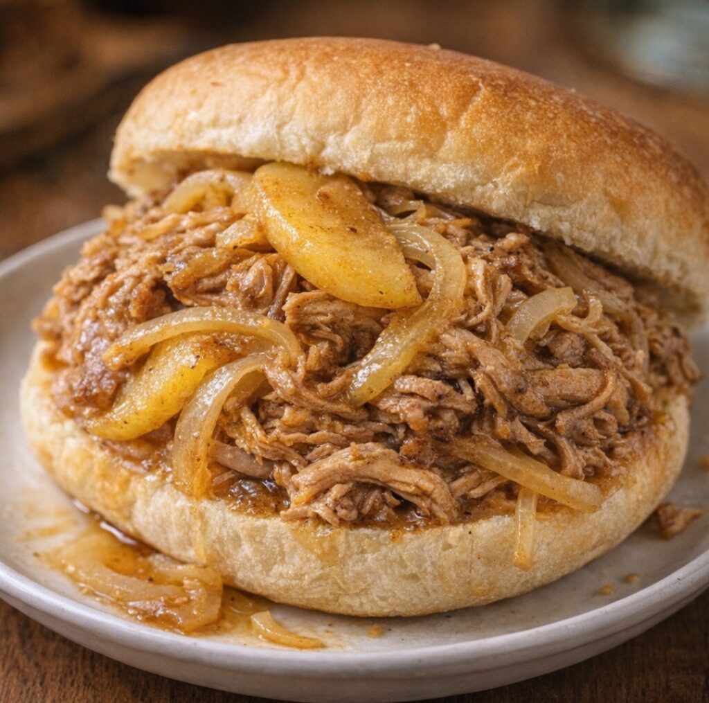 Pork with Apples and Onions Slow Cooker