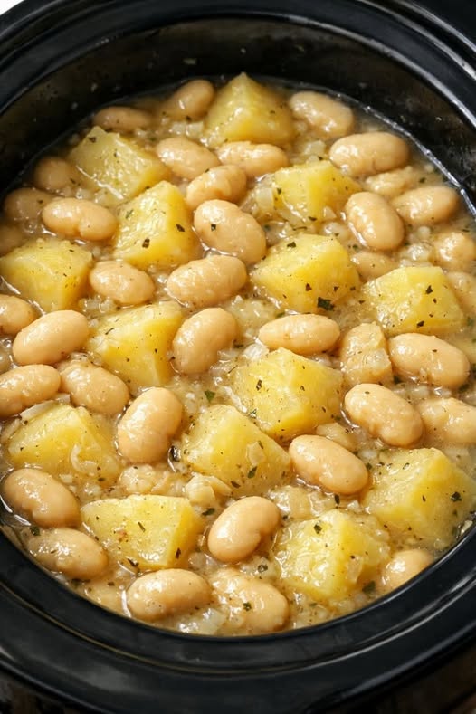 Potato and Butter Beans Slow Cooker 3-Ingredient