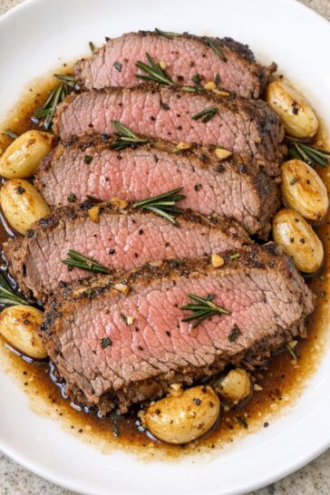 Rosemary Garlic Sirloin Slow Cooker