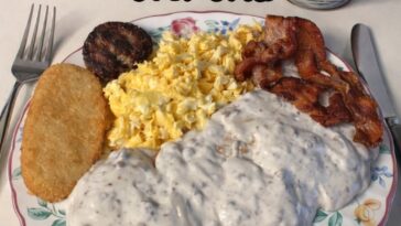 Sausage Gravy over Grits