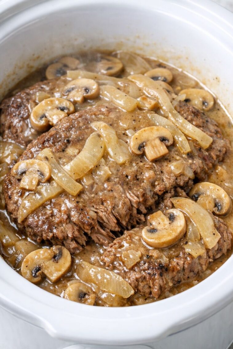 Savory Round Steak Slow Cooker 4-Ingredient