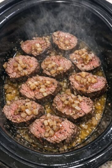 Shallot Butter Beef Tenderloin Slow Cooker