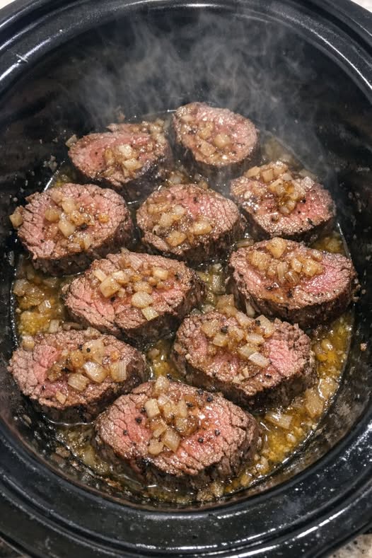 Shallot Butter Beef Tenderloin Slow Cooker