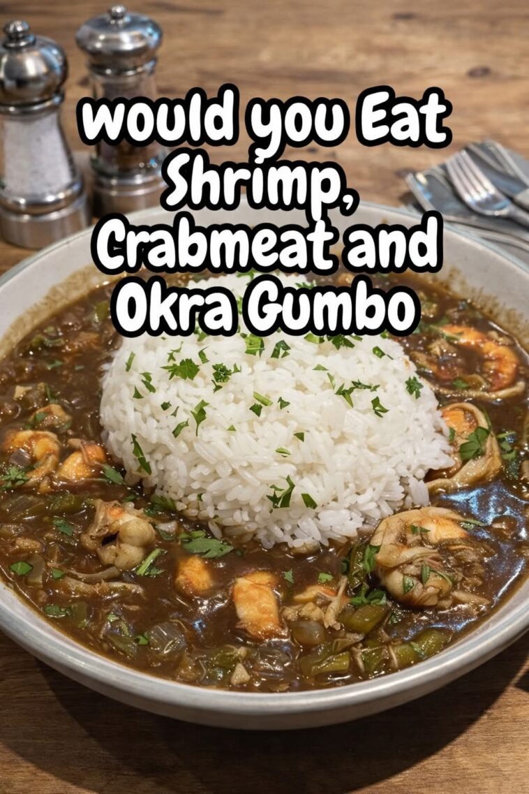 Shrimp-Crabmeat and Okra Gumbo