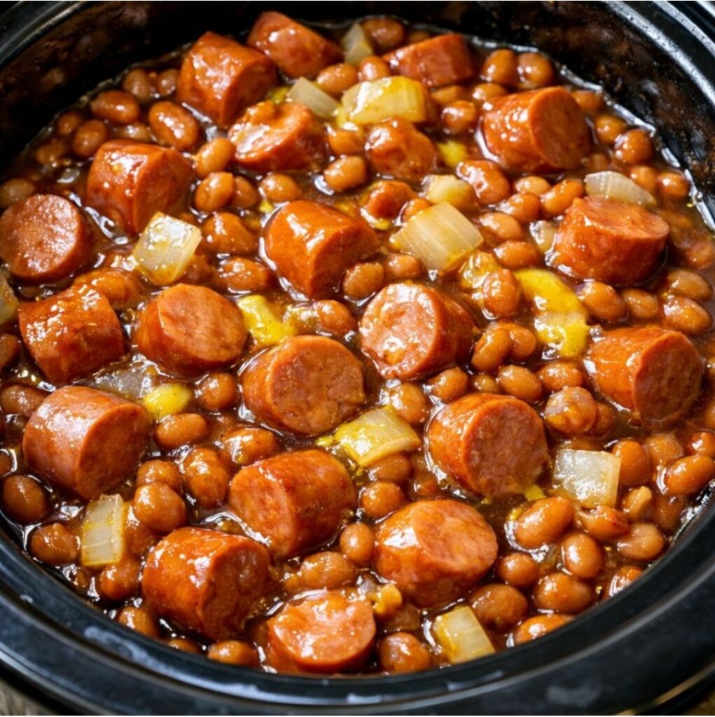 Slow Cooker Beanie Weenies 5-Ingredient