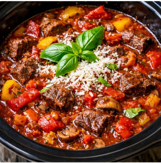 Slow Cooker Beef Cacciatore