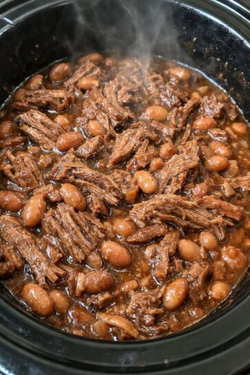 Slow Cooker Beef and Beans