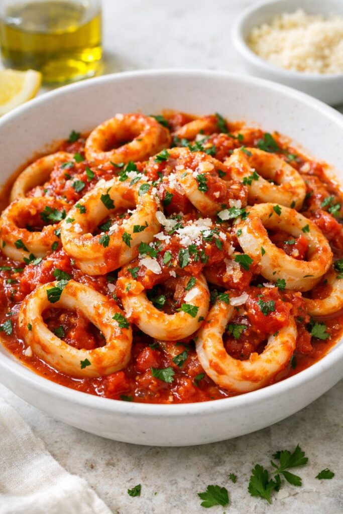 Slow Cooker Calamari 3-Ingredient