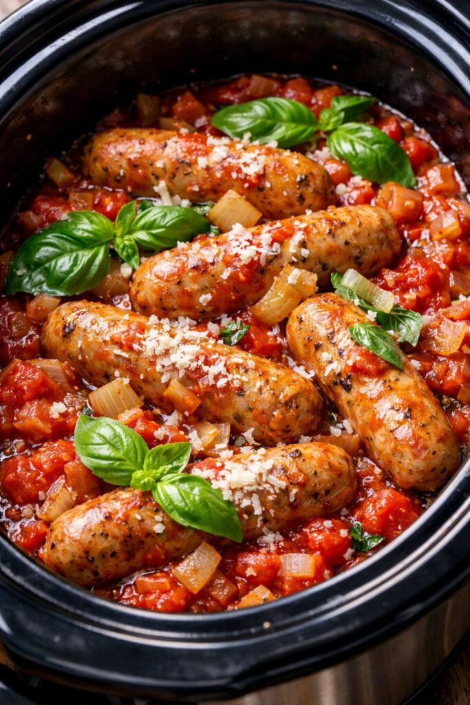 Slow Cooker Chicken Sausage