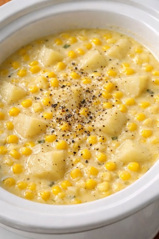 Slow Cooker Corn Chowder 4-Ingredient