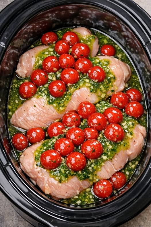 Slow Cooker Fiesta Chicken 4-Ingredient