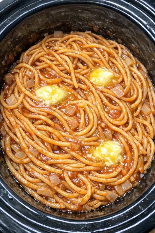 Slow Cooker Ketchup Spaghetti