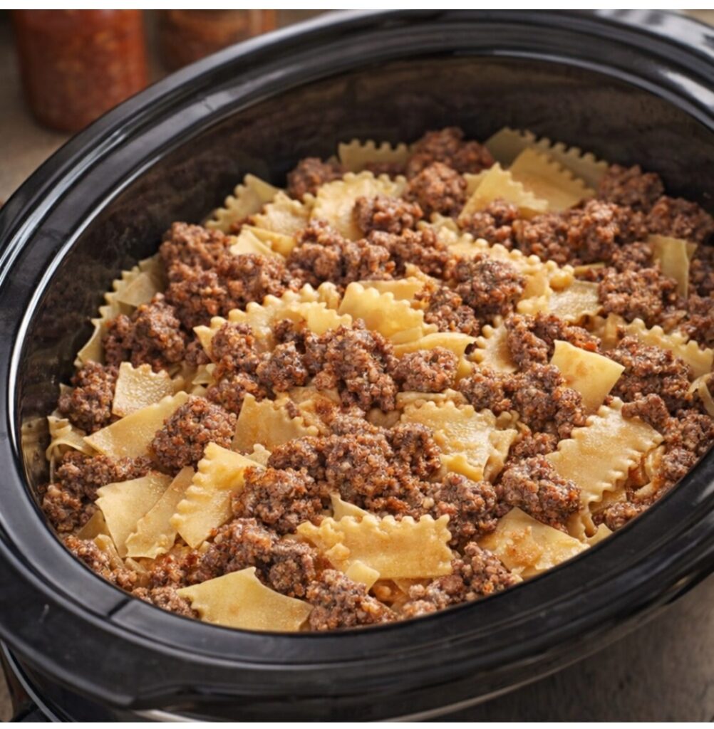 Slow Cooker Lasagna for Patriots Day
