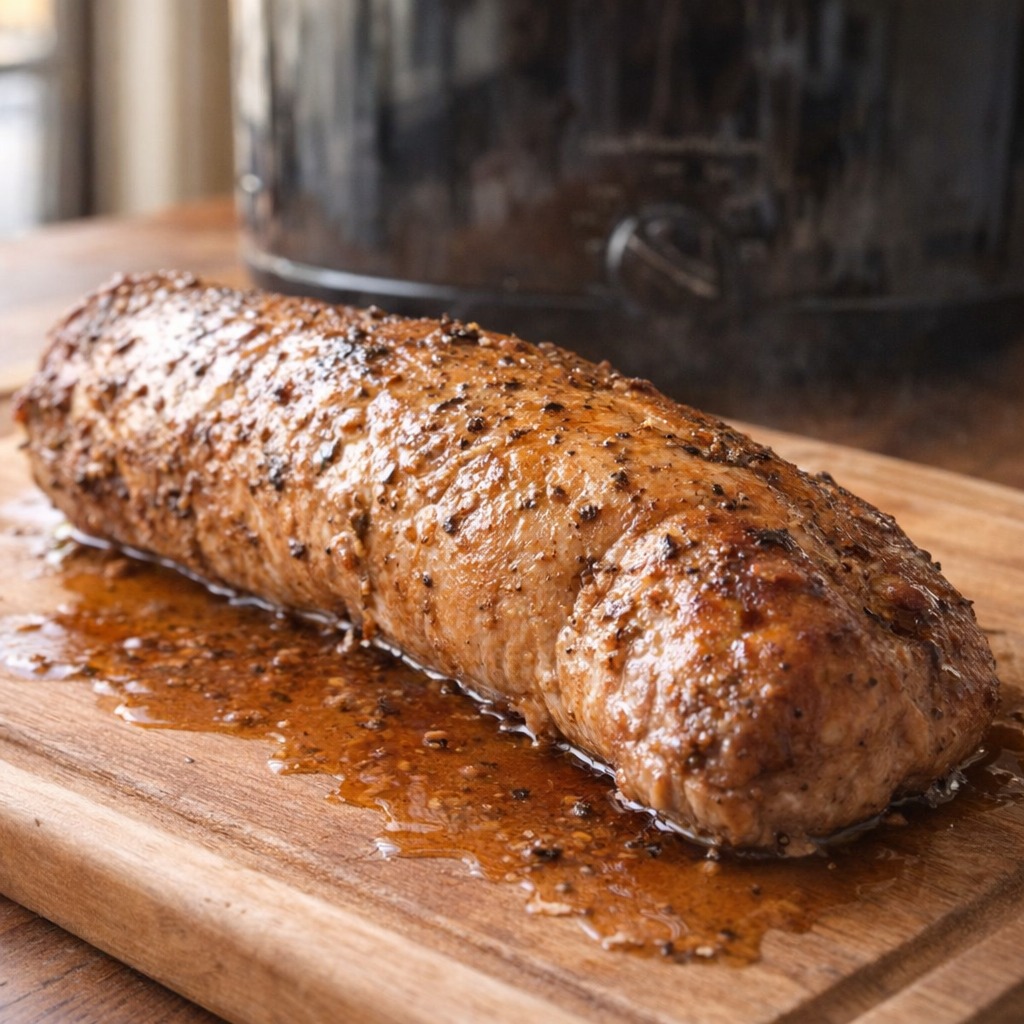 Slow Cooker Pork Tenderloin 4-Ingredient