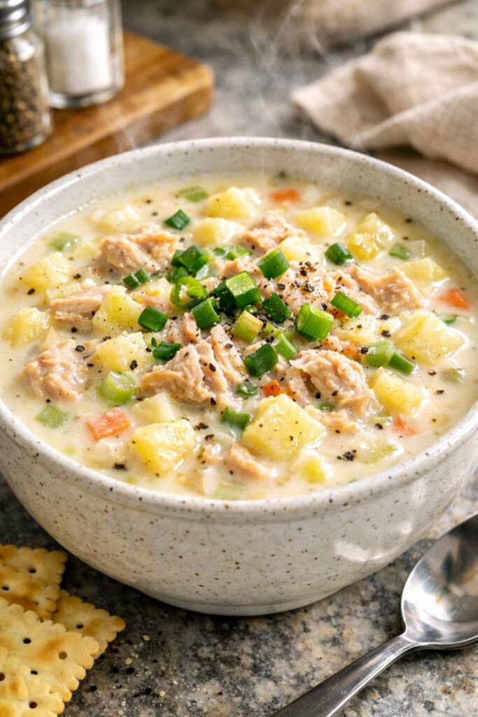 Slow Cooker Tuna Chowder 4-Ingredient