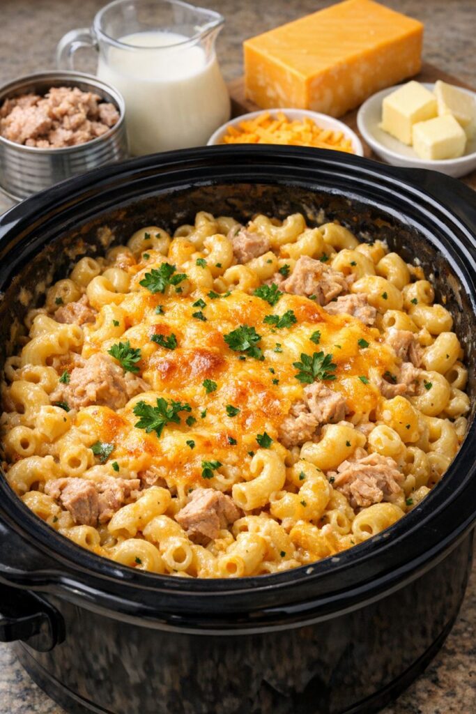 Slow Cooker Tuna Mac – Just Dump and Go!