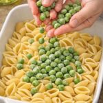Spring Pea Shell Pasta Oven-Baked