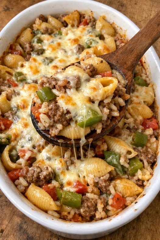 Stuffed Pepper Pasta Oven Baked 5-Ingredient