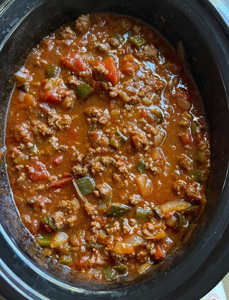 Slow Cooker No-Bean Chili