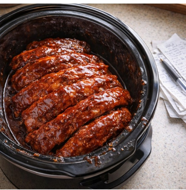Tax Day Ribs Slow Cooker 5-Ingredient