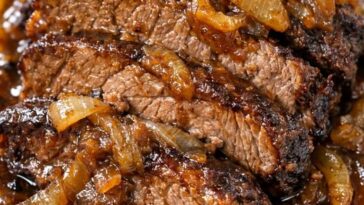 Tender Onion Beef Brisket In Slow Cooker